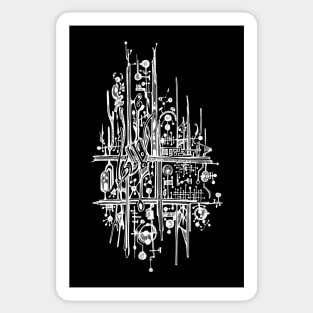 Abstract doodle art Sticker